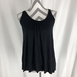 Emma's Closet Size L Women Black Stretch Round Neck  Tank Top